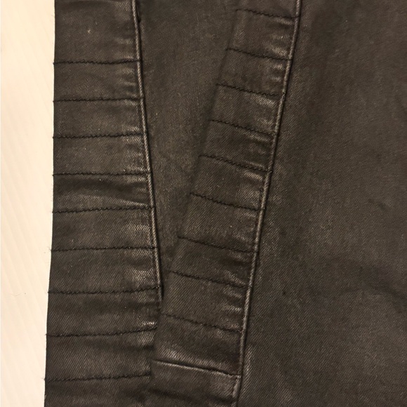 Free People NWT Black Coated Skinny Jeans Size 25 | Indie Sleaze Moto Style - Picture 6 of 7